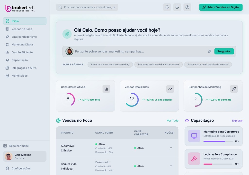 Insurance Brokers Platform interface screen 3
