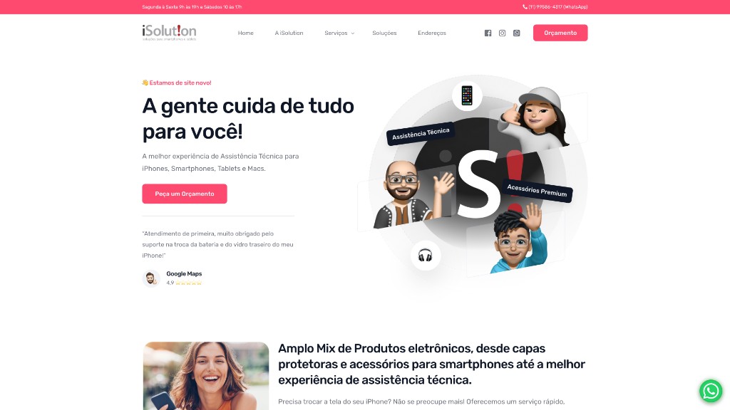 Sales Website interface screen 1
