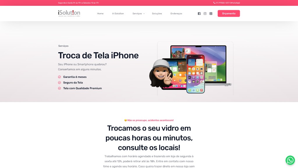 Sales Website interface screen 2