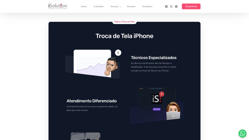 Sales Website interface screen 3