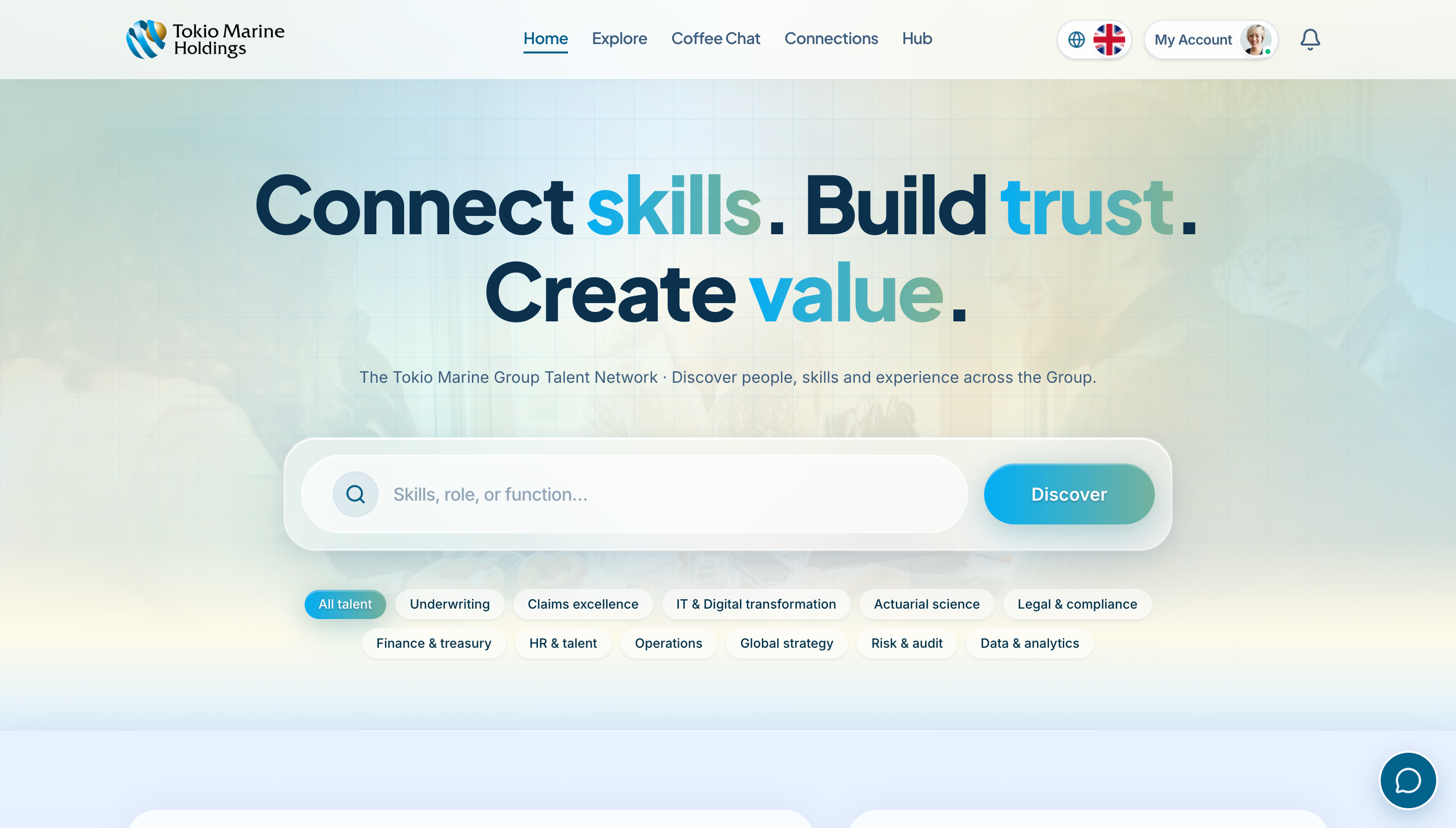 Global Talent Network product interface overview