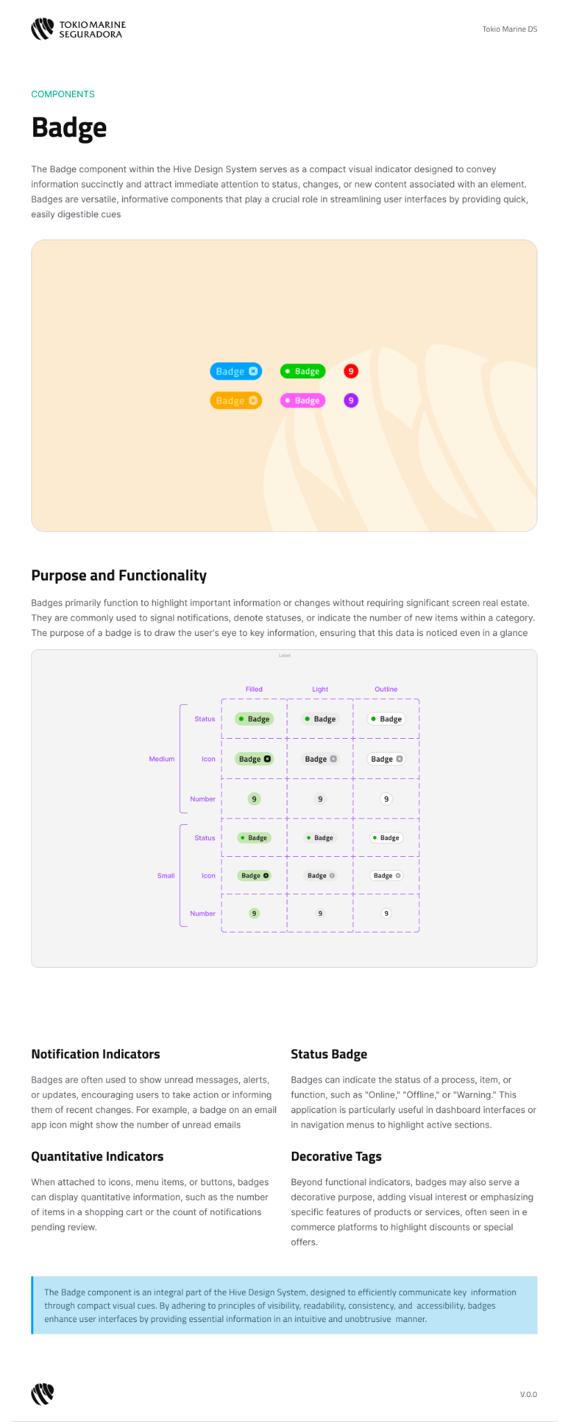 Tokio Marine Web Design System interface screen 11