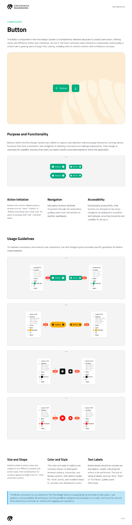 Tokio Marine Web Design System interface screen 4