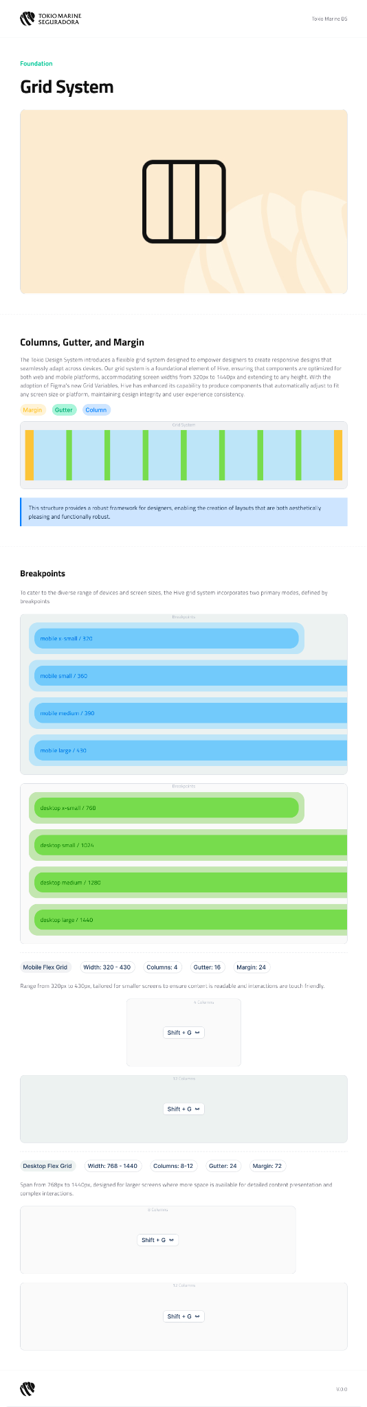 Tokio Marine Web Design System interface screen 3